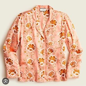 J. Crew Collection Silk Shirt in Climbing Floral